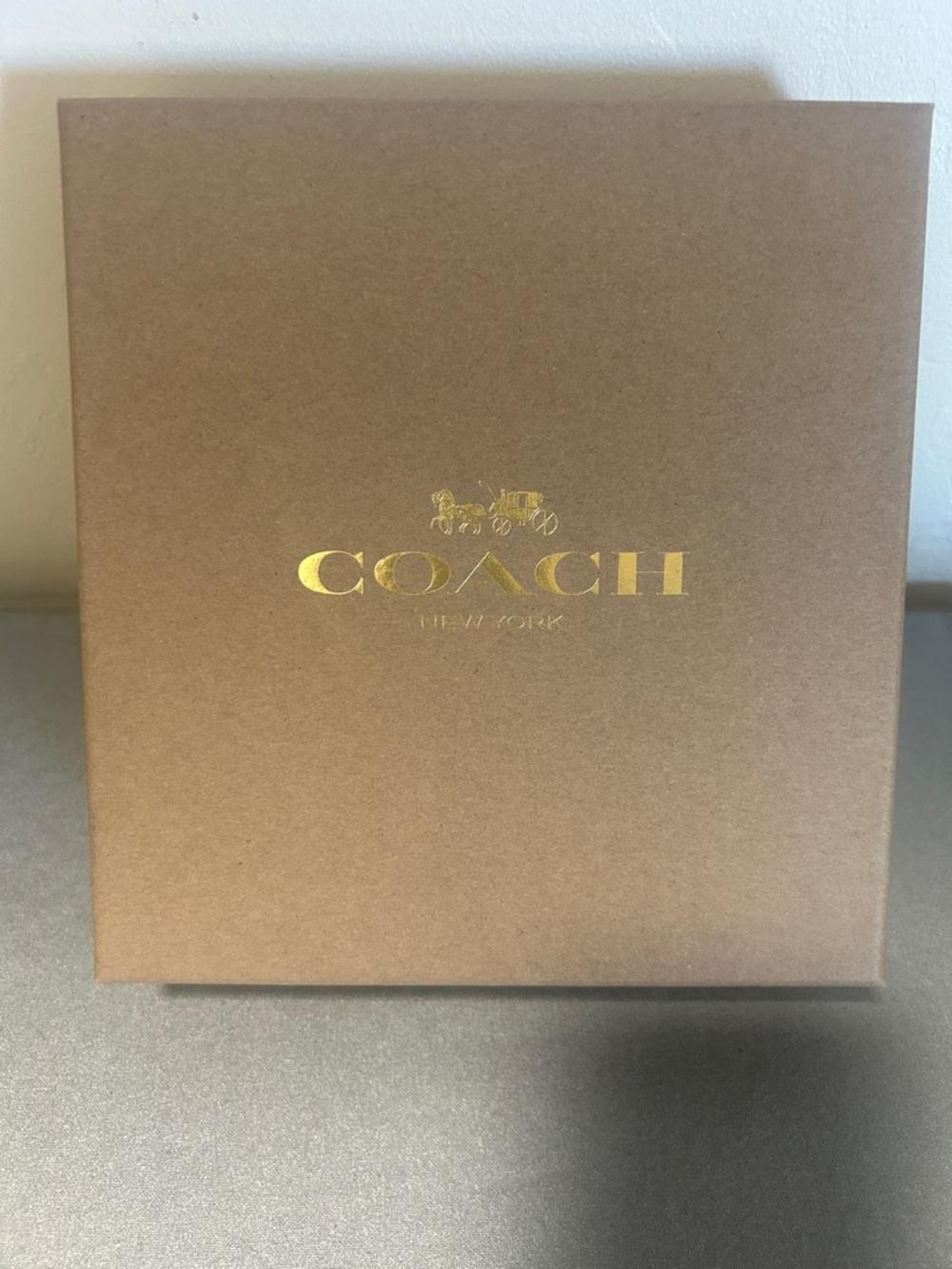Coach Brown Box with Gold Logo
